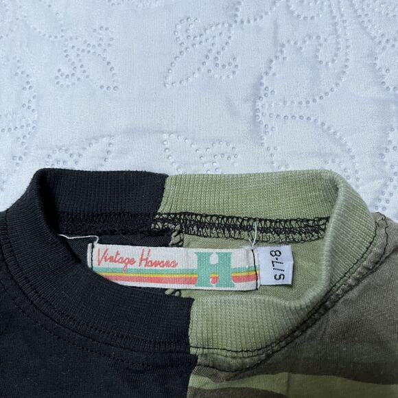 Vintage Havana Camo Split Tee Size 7/8 - Picture 4 of 5